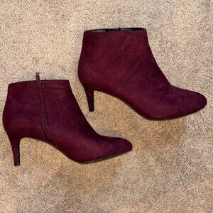 Kelly & Katie Burgundy Wine Red Stiletto Booties 9